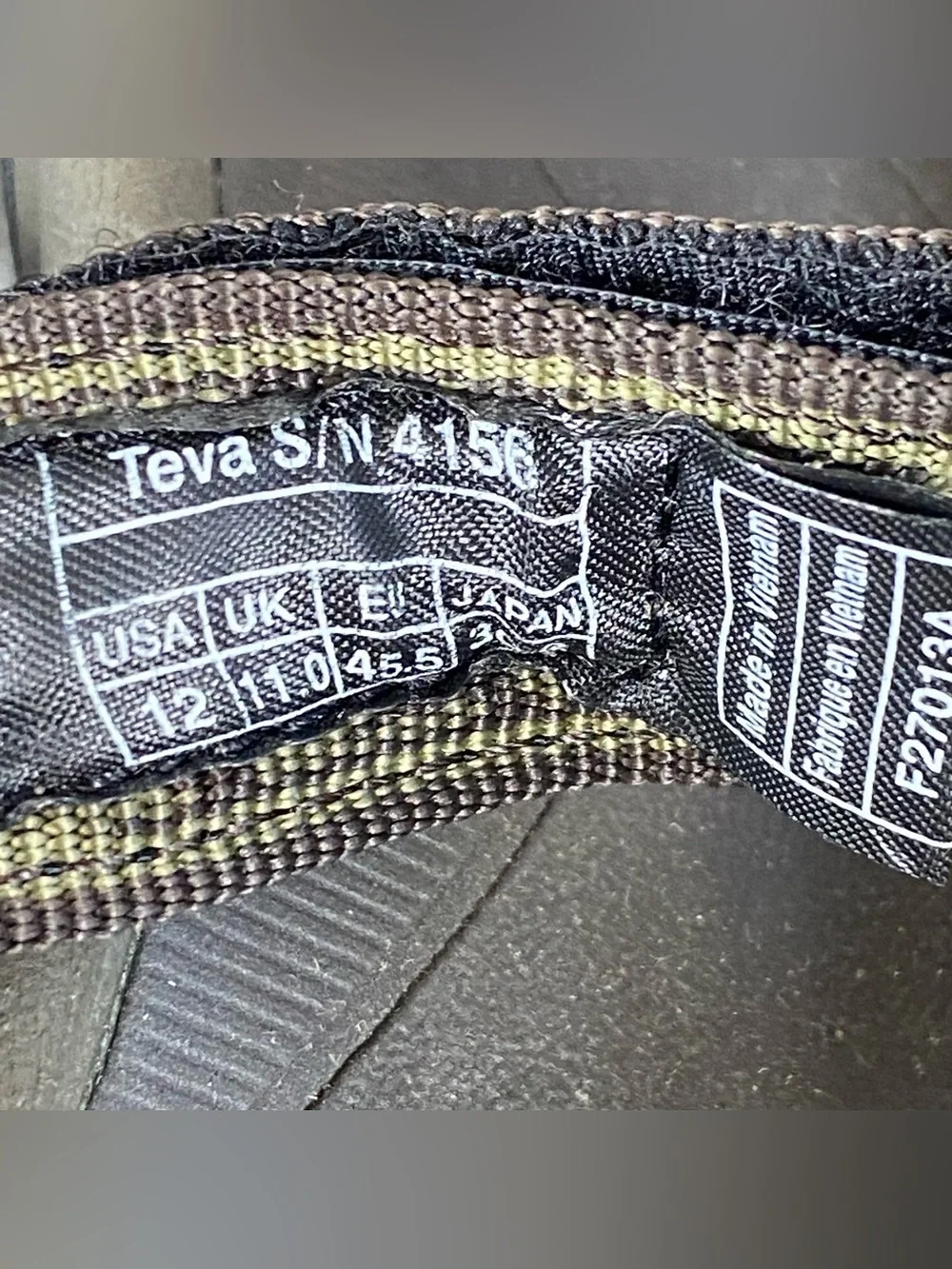 Teva Hurricane XLT Hiking Sandals Mens Size 12 Olive Green Black Strappy Water